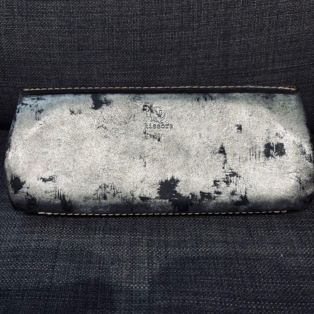 kissora 革財布 長財布 シルバー 銀 ウォレット