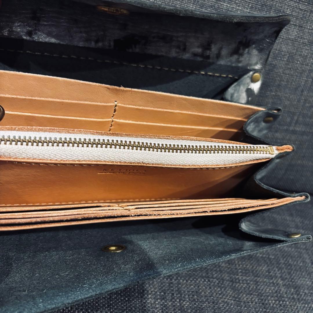 kissora 革財布 長財布 シルバー 銀 ウォレット