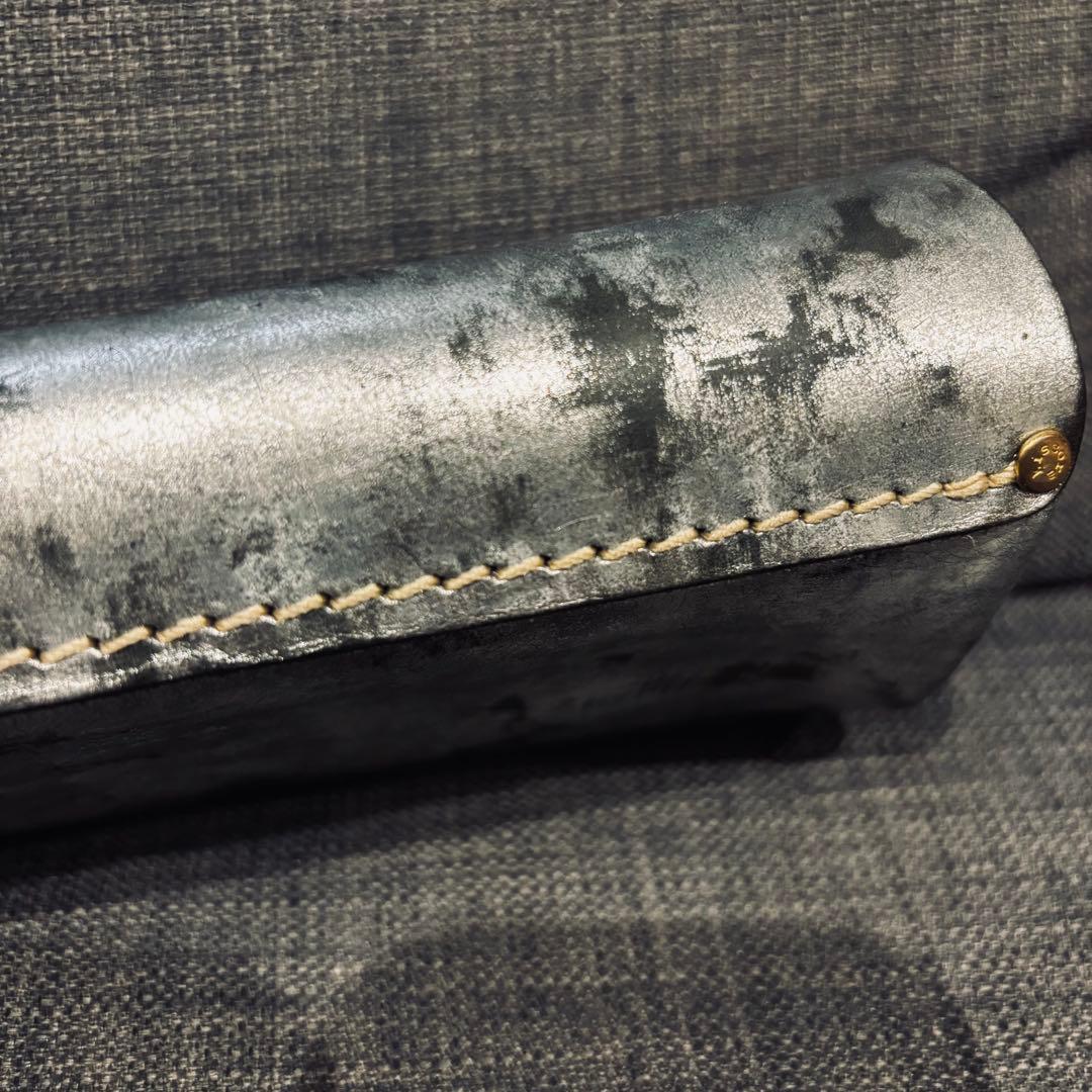 kissora 革財布 長財布 シルバー 銀 ウォレット