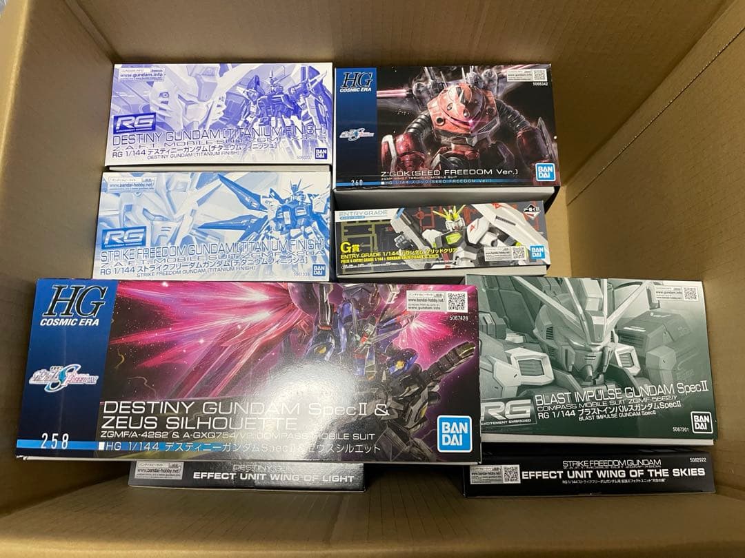 ガンプラ　デスティニーガンダムSPECⅡ チタニウムフィニッシュ　HG RG 他