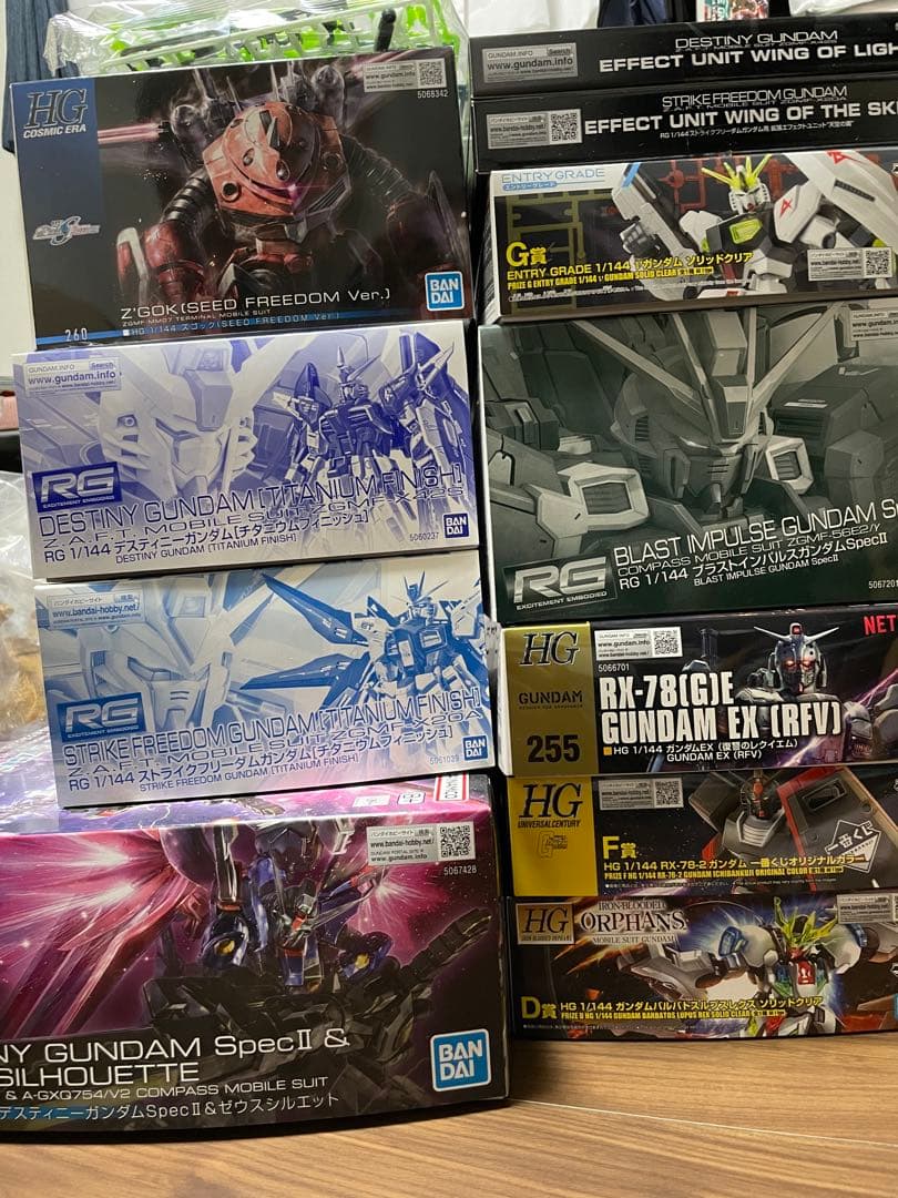 ガンプラ　デスティニーガンダムSPECⅡ チタニウムフィニッシュ　HG RG 他