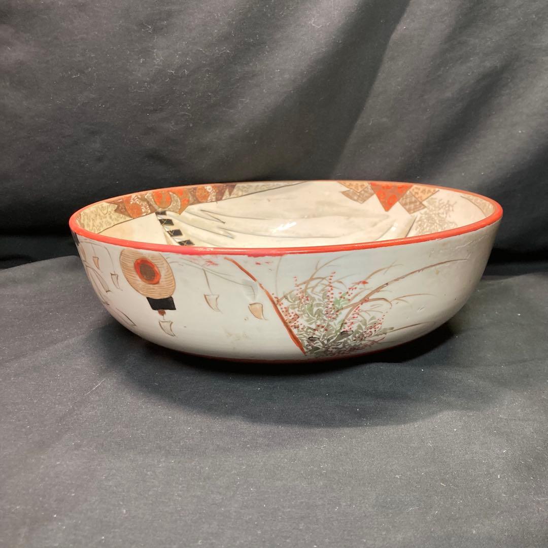 《九谷焼》加賀九谷製 金彩染錦 武者絵 大鉢 3サイズセット