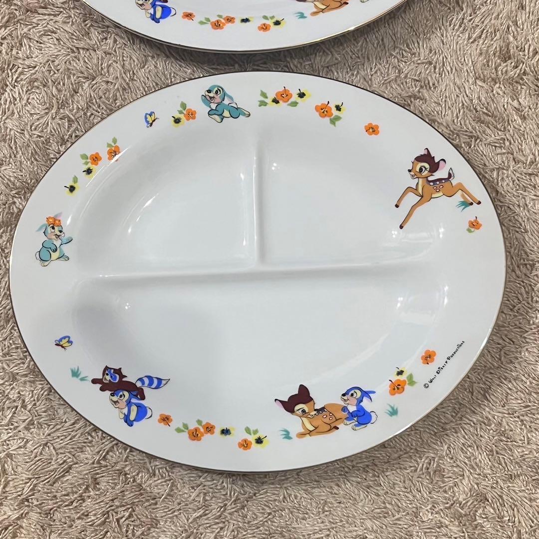 希少！レトロ Disney バンビ 食器 ランチプレートマグカップ sango