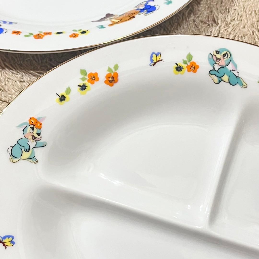 希少！レトロ Disney バンビ 食器 ランチプレートマグカップ sango