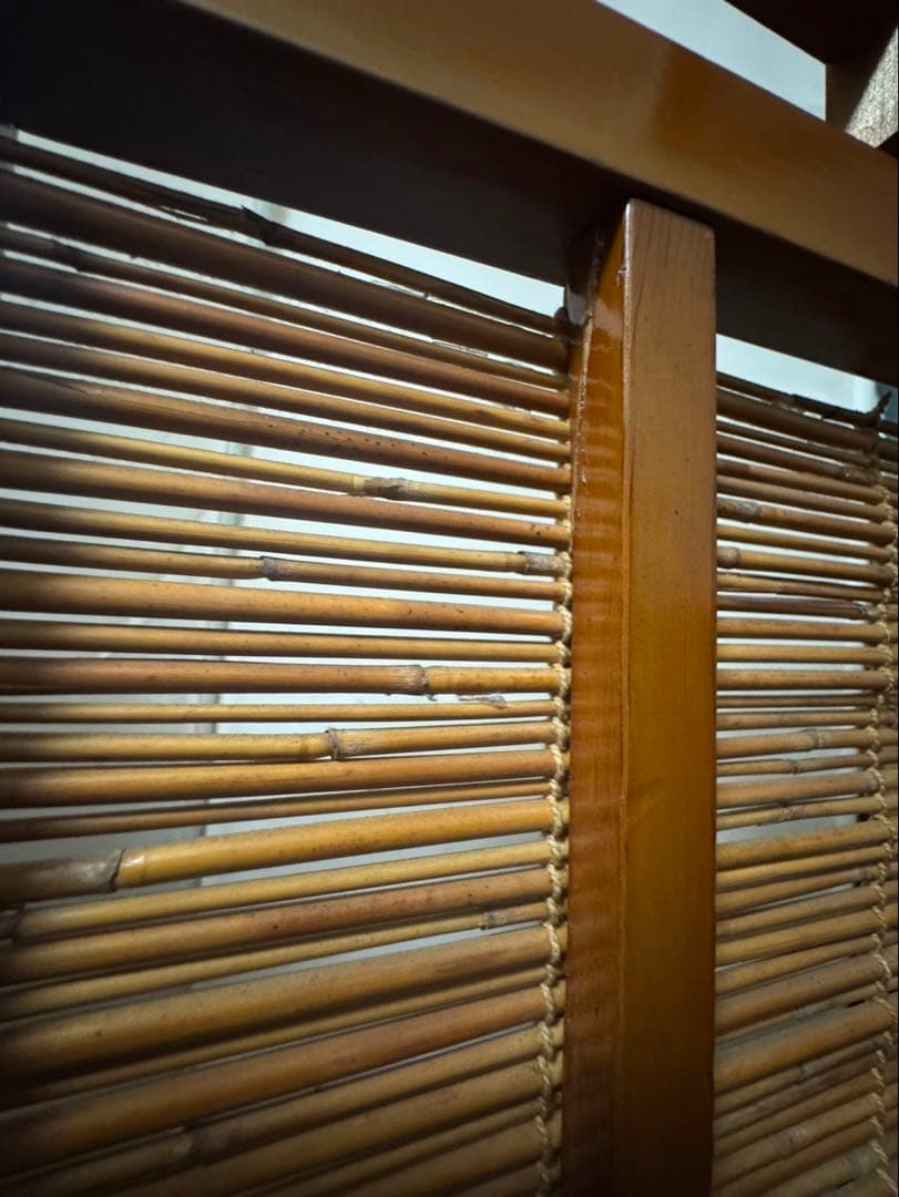 衝立 間仕切り パーテーション 4連 透かし彫り 昭和レトロ アンティーク