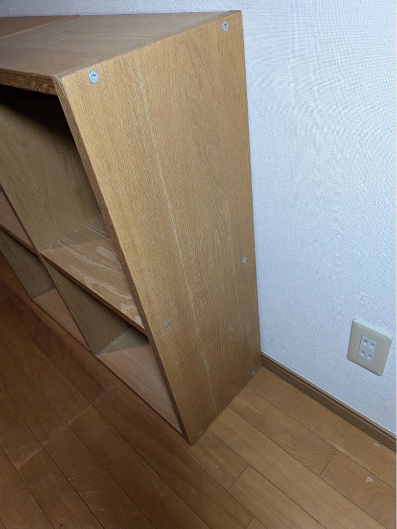 ■送料込■無印スタッキングシェルフ 2×2 木製家具棚 収納MUJIオーク材