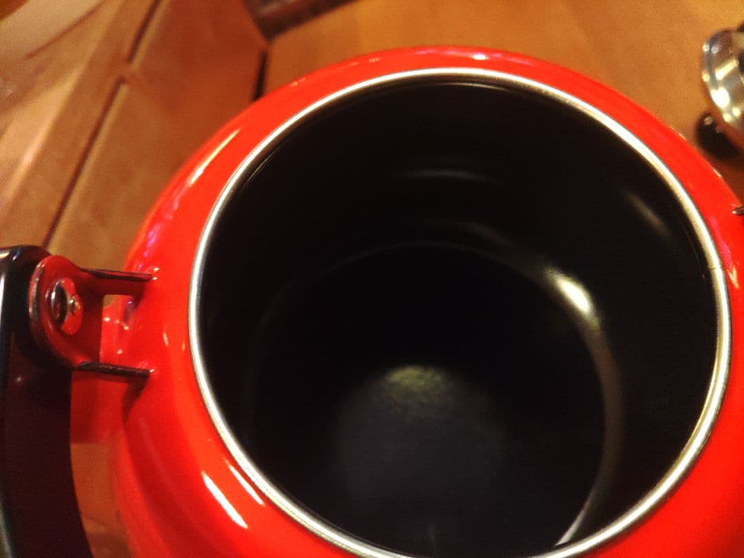 未使用　ケトル　やかん　富士ホーロー　1.5L　琺瑯　レトロ　デッドストック