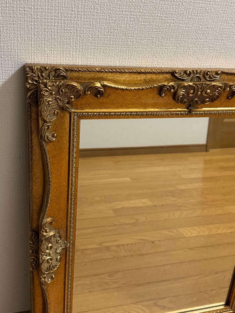 アンティーク調 ミラー ヴィンテージ調 ゴールド