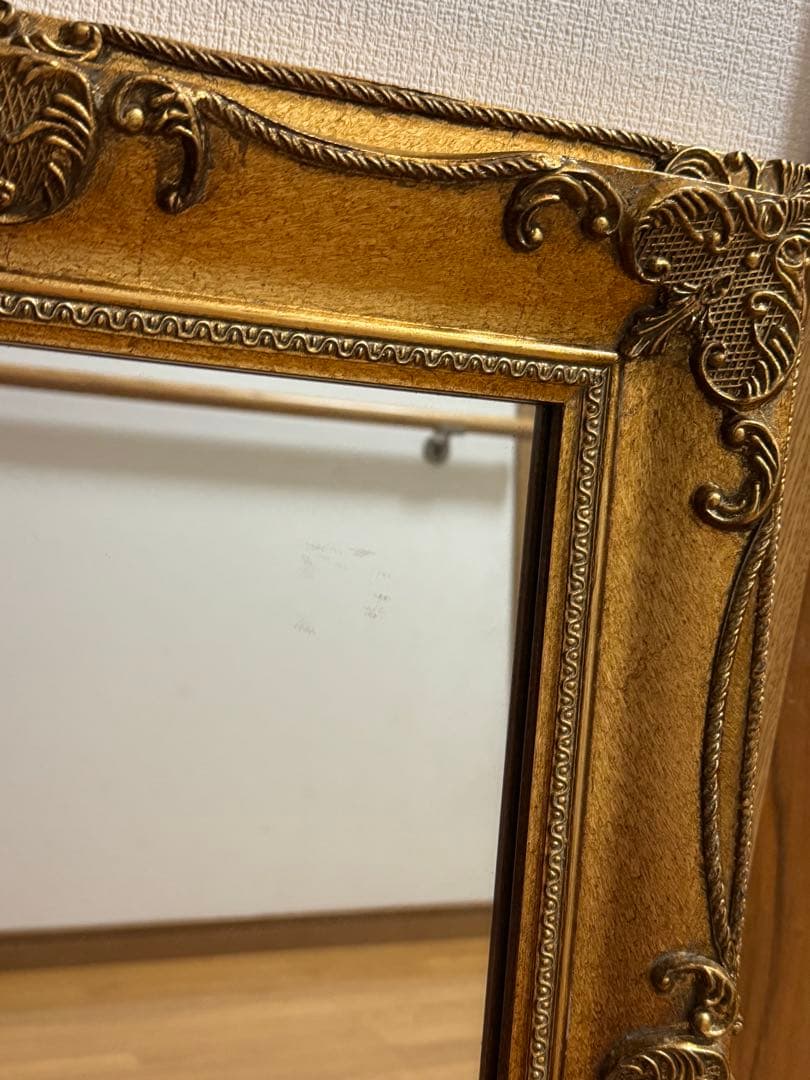 アンティーク調 ミラー ヴィンテージ調 ゴールド