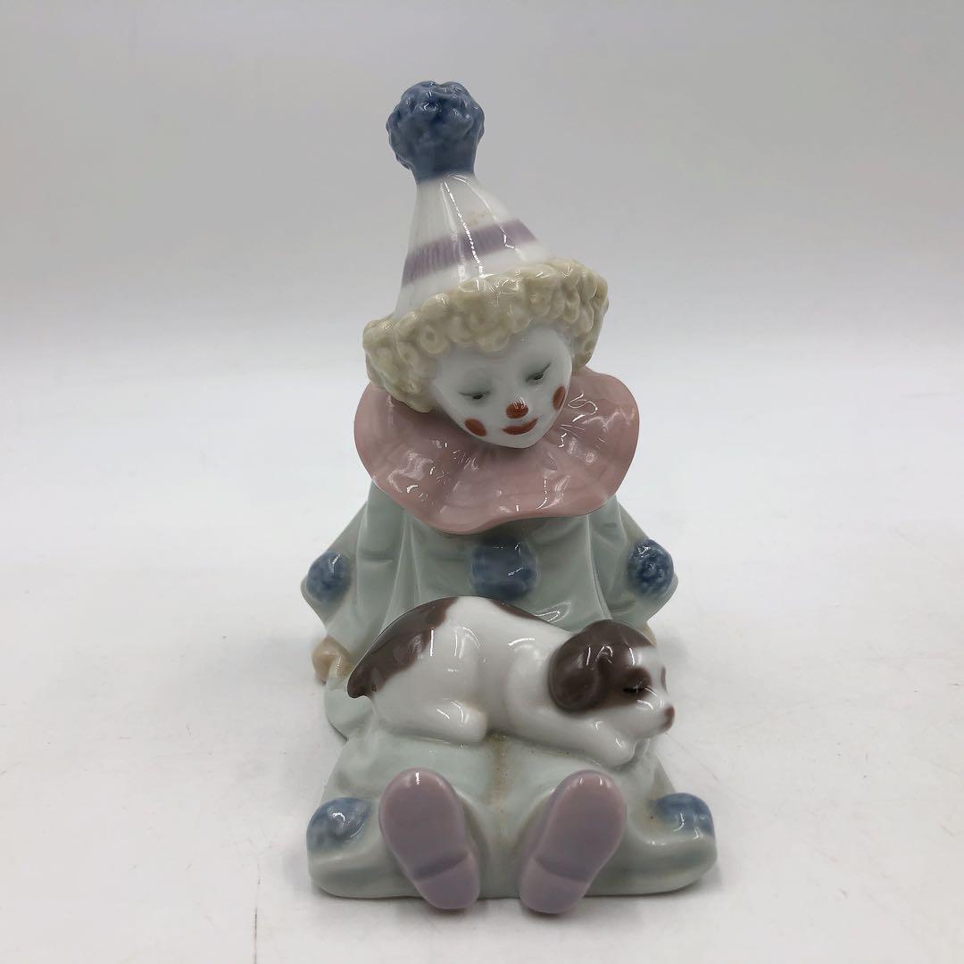 3AAM36 箱付き LLADROリヤドロ　ピエロ　「仔犬を持つピエロ」