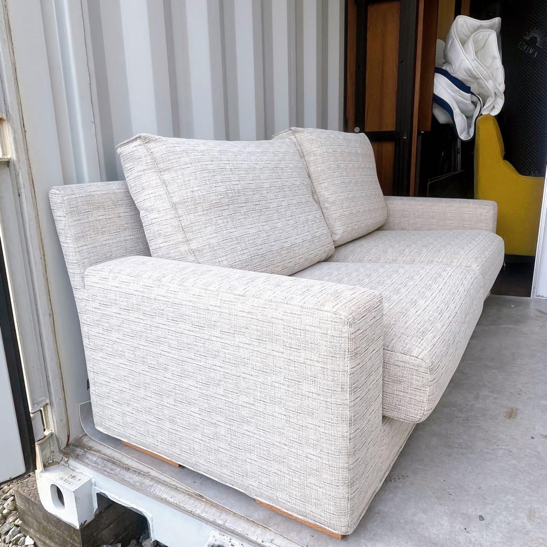 取付無料！アクタス ペール2 北欧風グレーミックスファブリック2Pローソファ✨