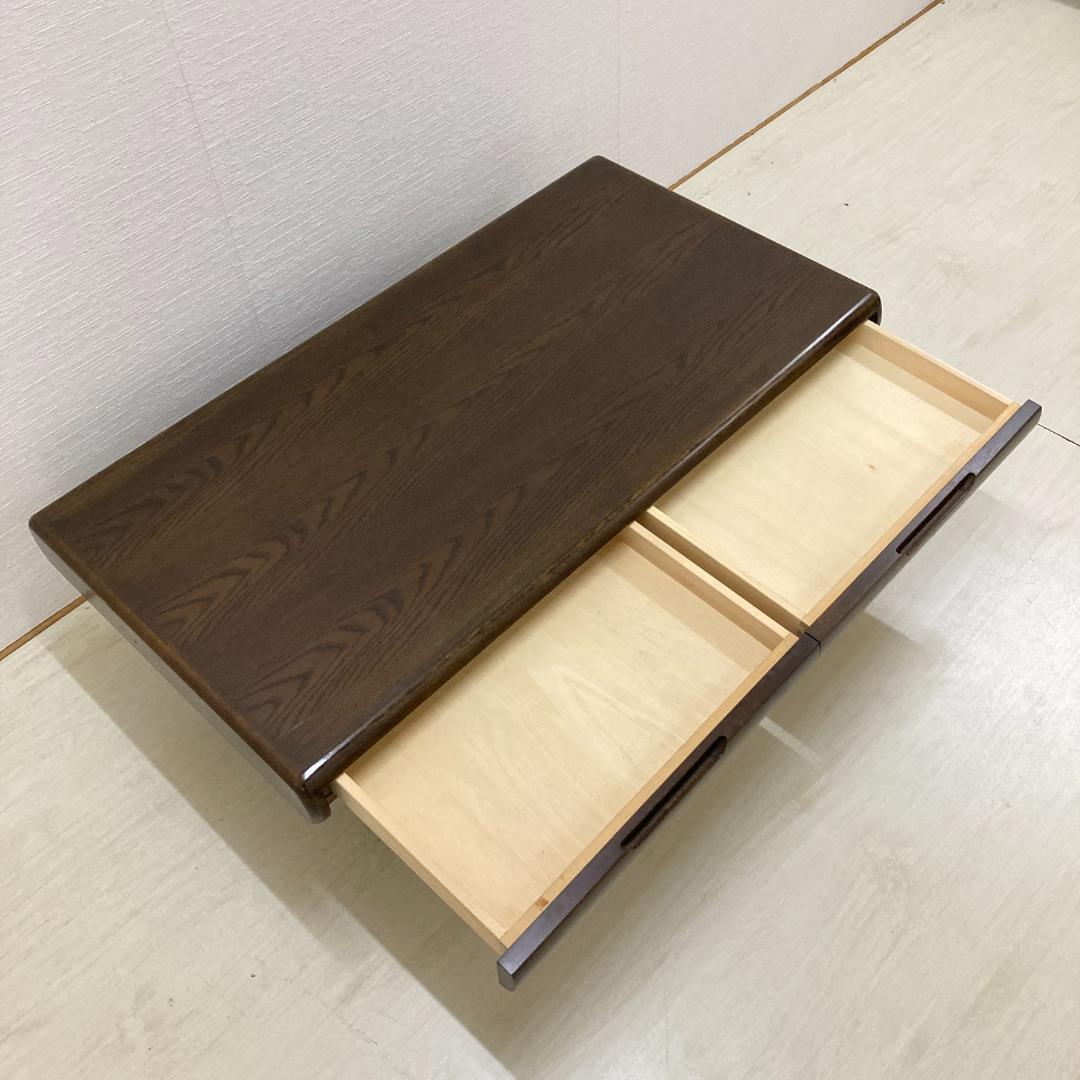 【カリモク】リビングテーブル　センターテーブル　引き出し付