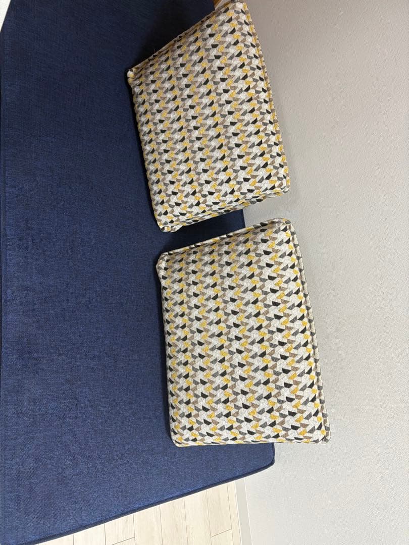 【美品】IDC大塚家具 アームレスソファ ファビオ 幅200㎝ カバーリング仕様