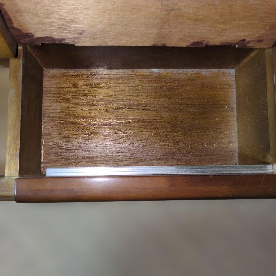 ★当時物★ラタン 鏡台 籐ドレッサー 小物入れ3個付き アンティーク