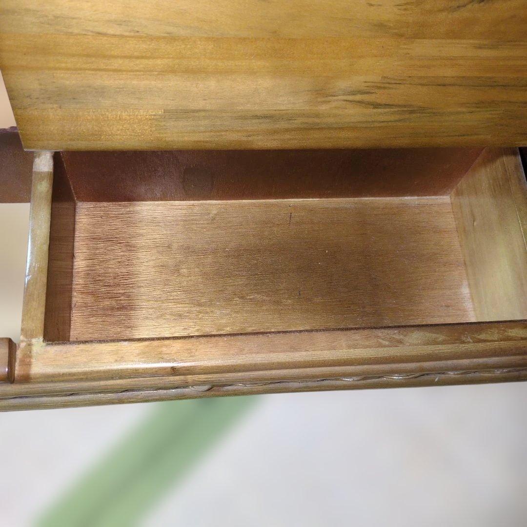 ★当時物★ラタン 鏡台 籐ドレッサー 小物入れ3個付き アンティーク