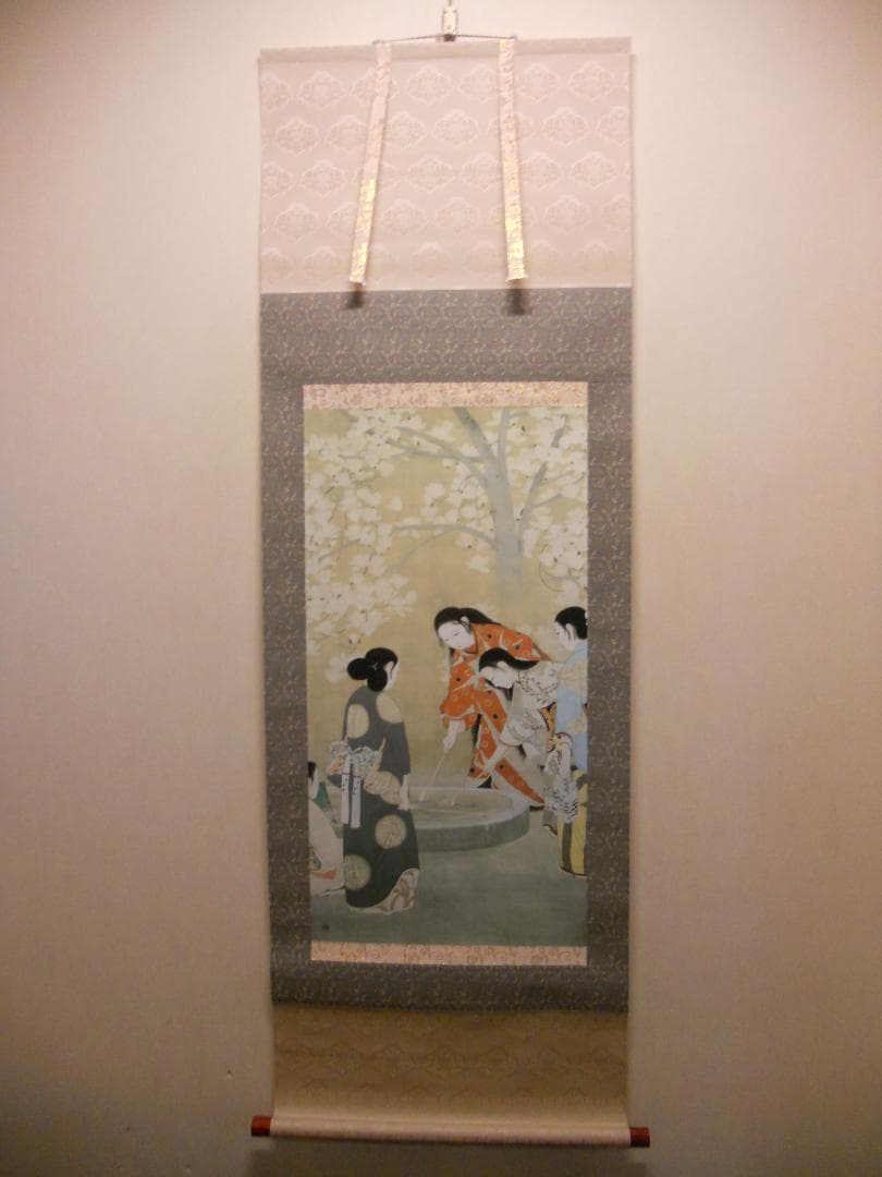 掛け軸 小林古径 『 極楽井 』 名品 複製 希少 軸装 茶道具 掛軸 新品