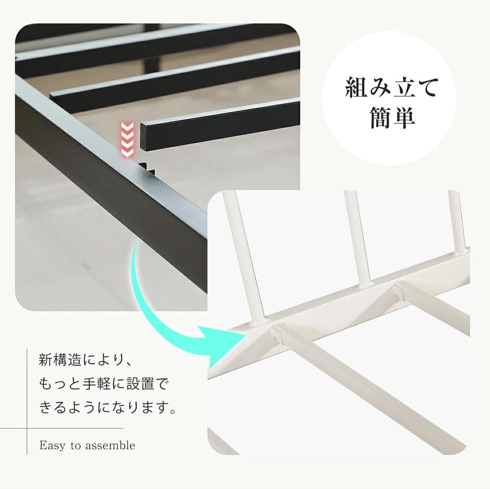 大人気のロフトベッド【S・シングル】　左右入れ替え　省スペース　WHITE