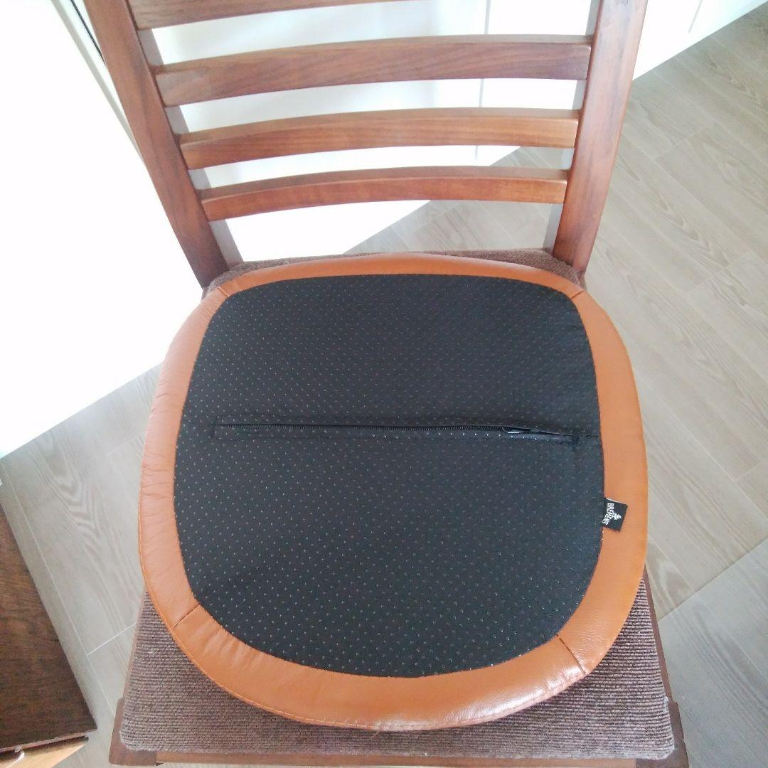 レザーチェアパッドクッション 本革 4枚セット