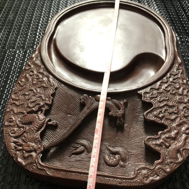 究極の古美術◼️蔵から超デカイ龍のスズリが出てきました！硯、書道具、茶道具