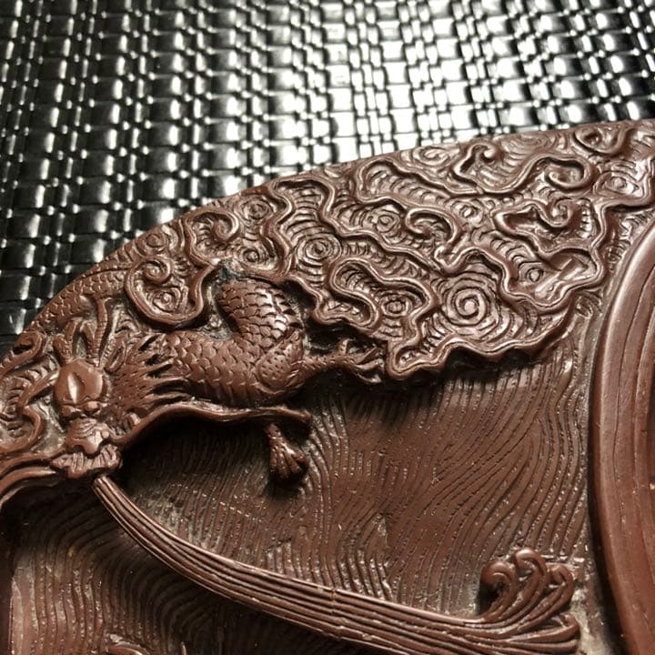 究極の古美術◼️蔵から超デカイ龍のスズリが出てきました！硯、書道具、茶道具