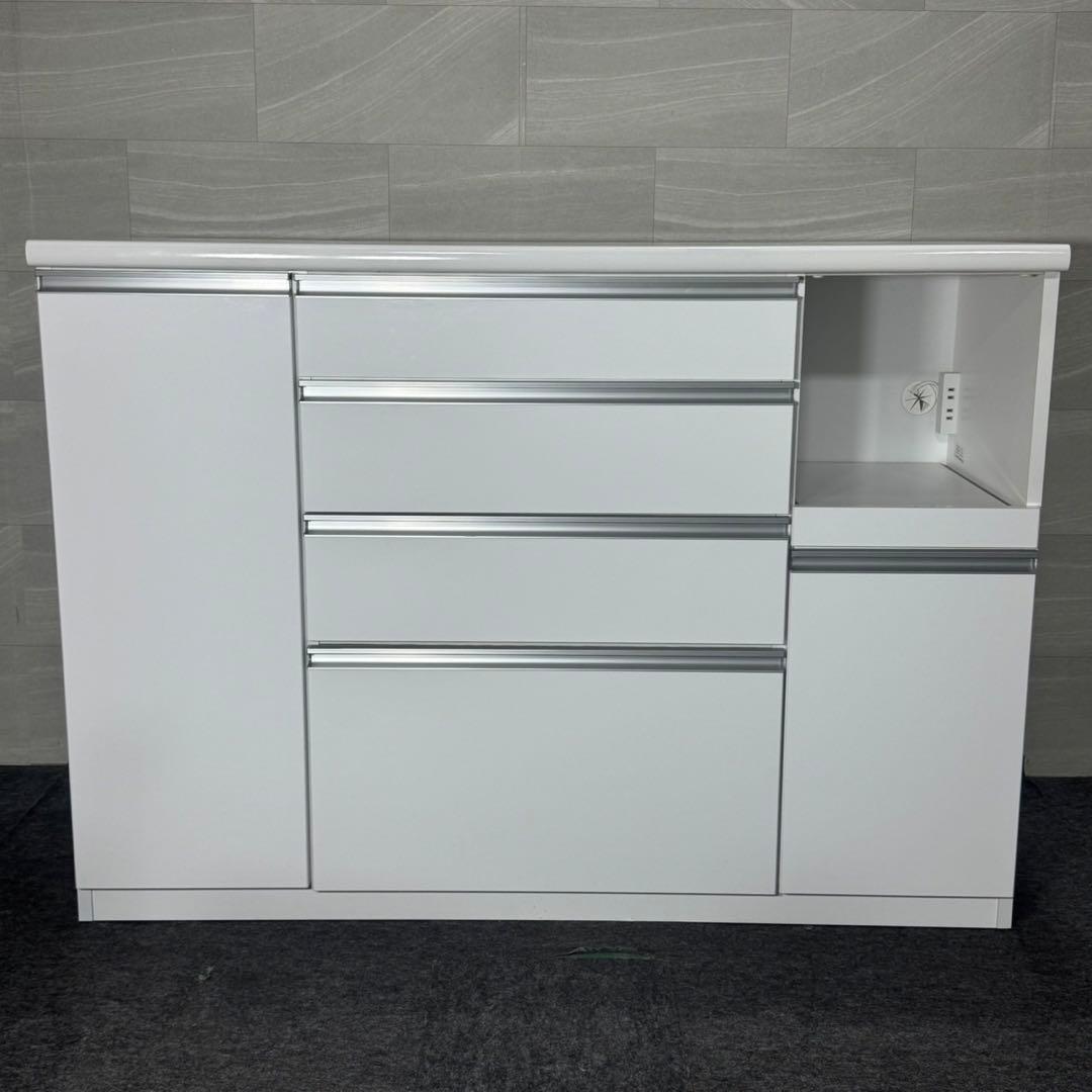 大川家具 キッチンカウンター 幅140cm 食器棚 家具 家具 d4947