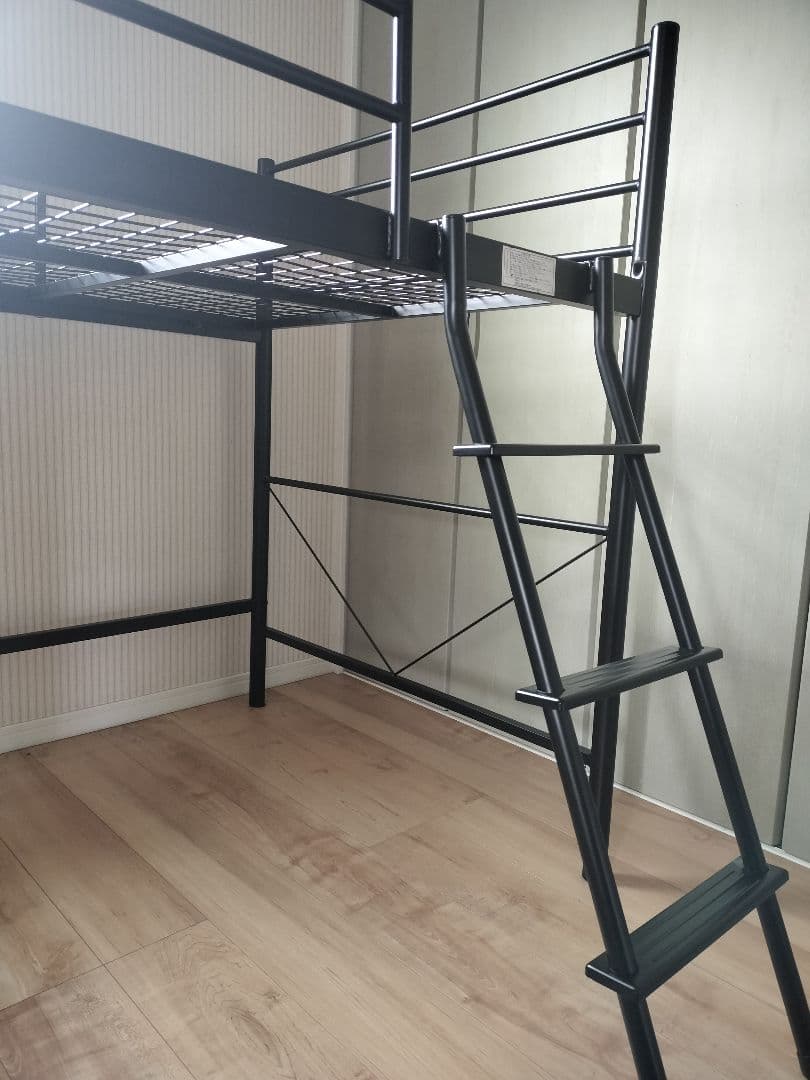 ニトリ　スチールミドルベッド　ブラック　☆お引き取り限定☆　NITORI