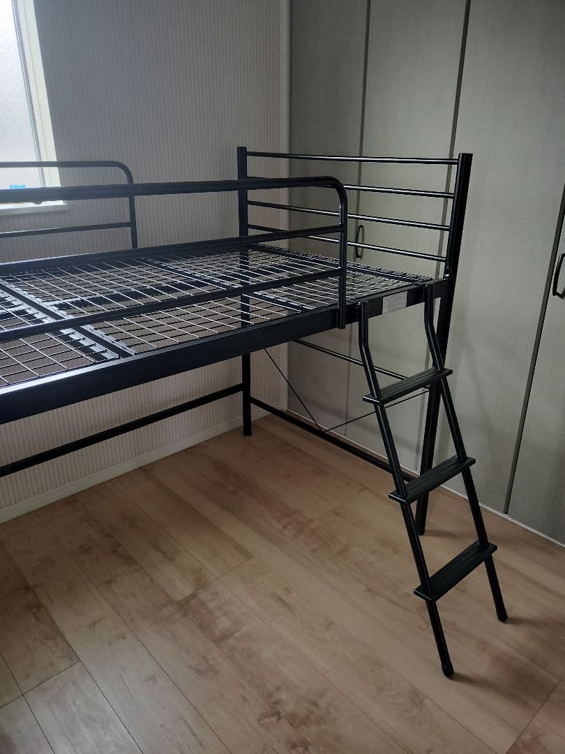 ニトリ　スチールミドルベッド　ブラック　☆お引き取り限定☆　NITORI