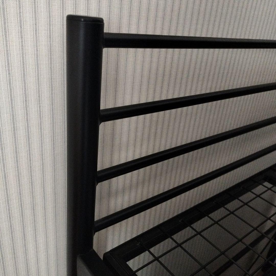 ニトリ　スチールミドルベッド　ブラック　☆お引き取り限定☆　NITORI