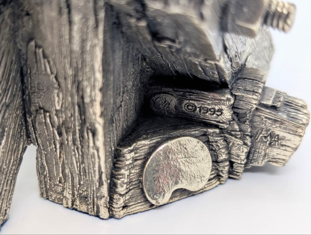 【極希少・重量630g】英国 カントリーアーティスト 純銀張り オブジェ 小鳥