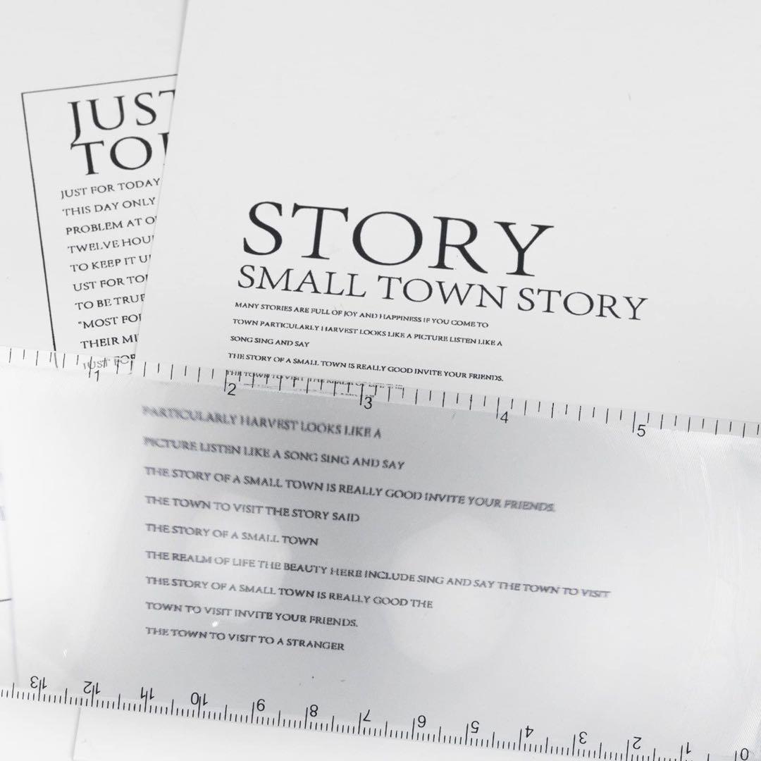 6枚フレネルレンズ 3倍 雑誌を拡大する 6ピースブックマーク 定規