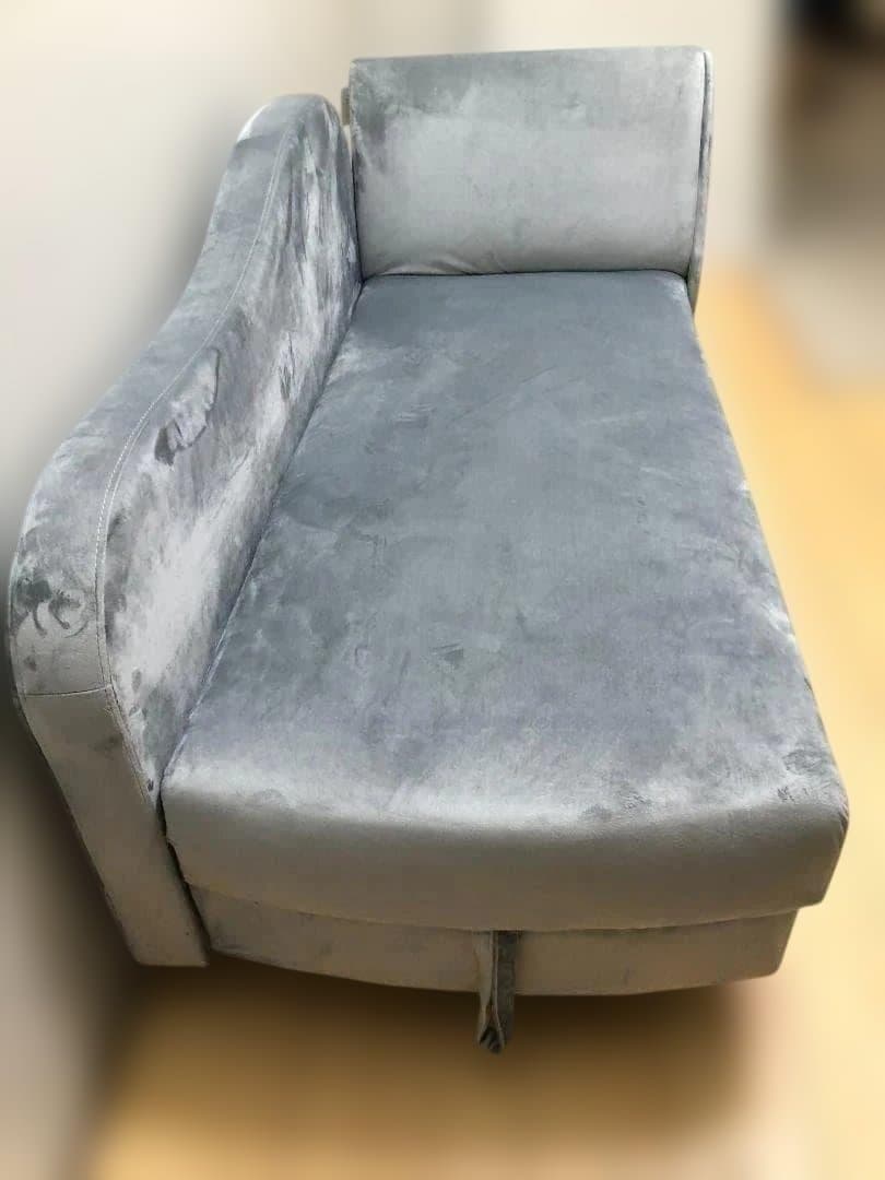 ソファ カウチソファ ファブリック 韓国風 ベロア 収納付き 88205