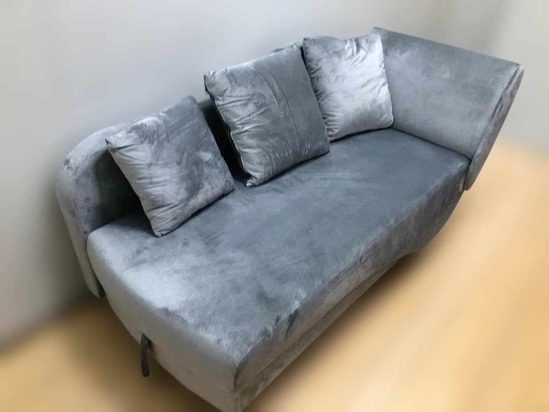 ソファ カウチソファ ファブリック 韓国風 ベロア 収納付き 88205