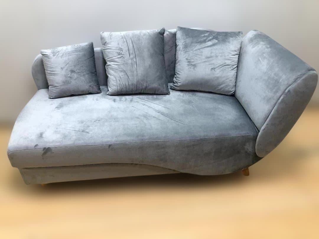 ソファ カウチソファ ファブリック 韓国風 ベロア 収納付き 88205