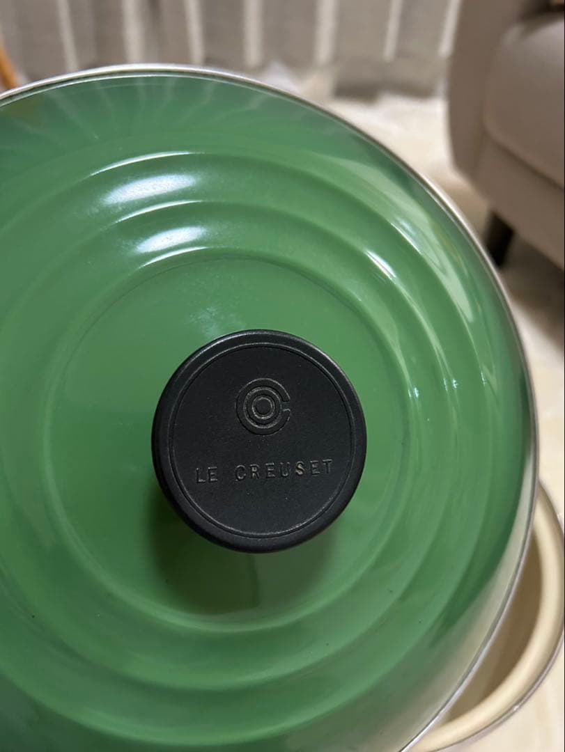 LE CREUSET 両手鍋　グリーン　ストックポット
