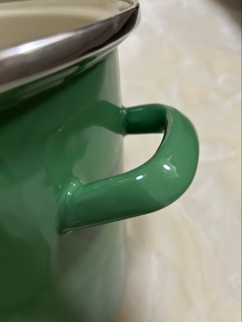 LE CREUSET 両手鍋　グリーン　ストックポット