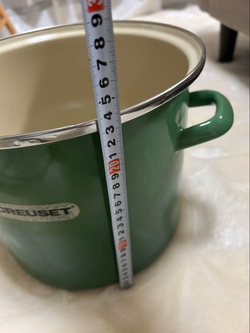 LE CREUSET 両手鍋　グリーン　ストックポット