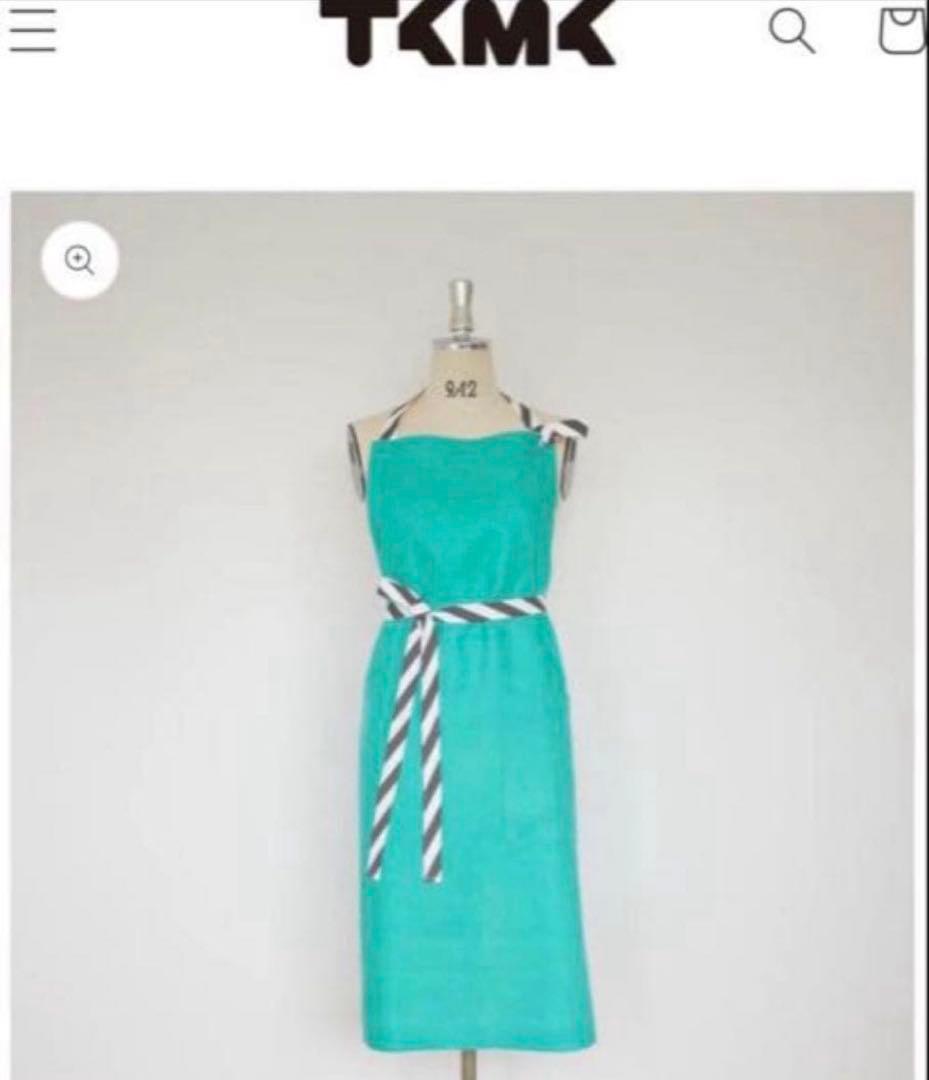 新品　タキマキ エプロン TAKIMAKI滝沢眞紀子リネンエプロンミントグリーン