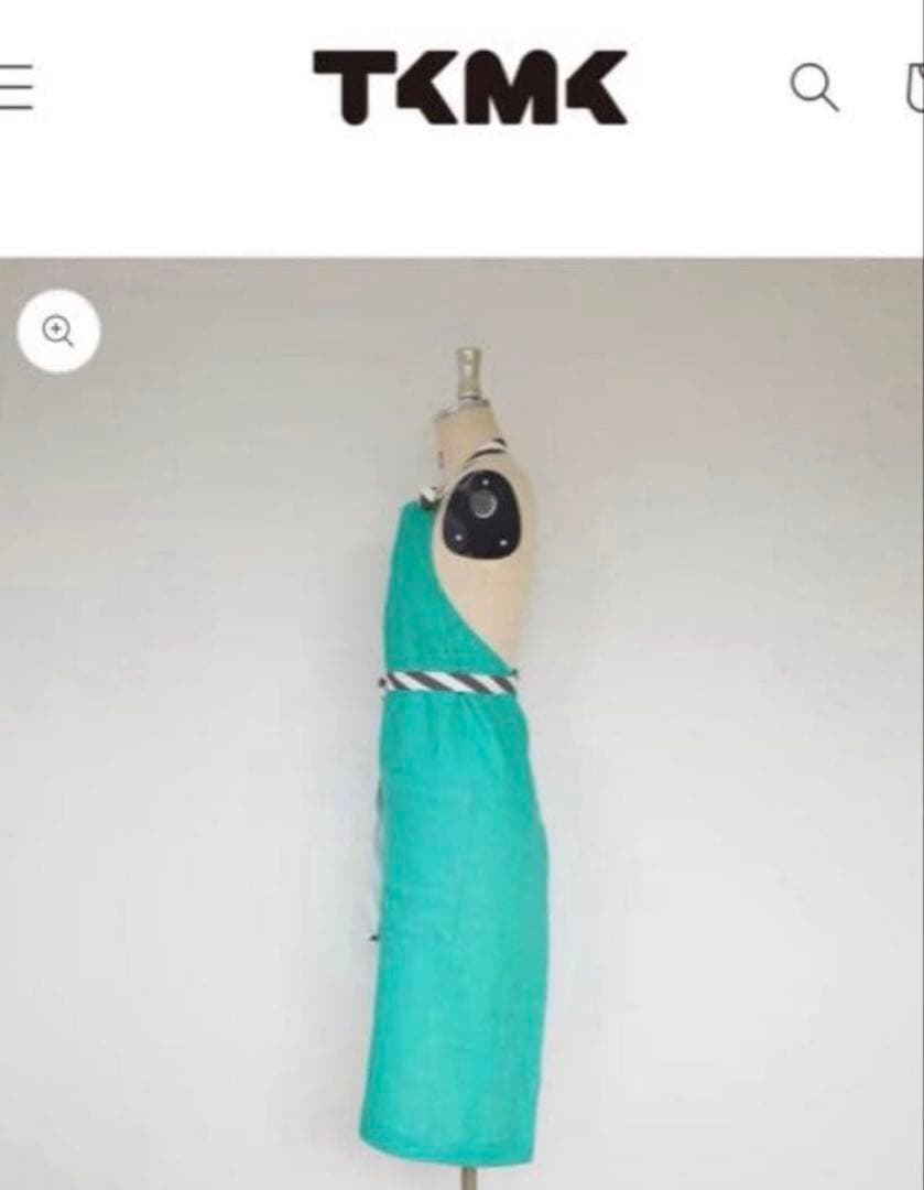 新品　タキマキ エプロン TAKIMAKI滝沢眞紀子リネンエプロンミントグリーン