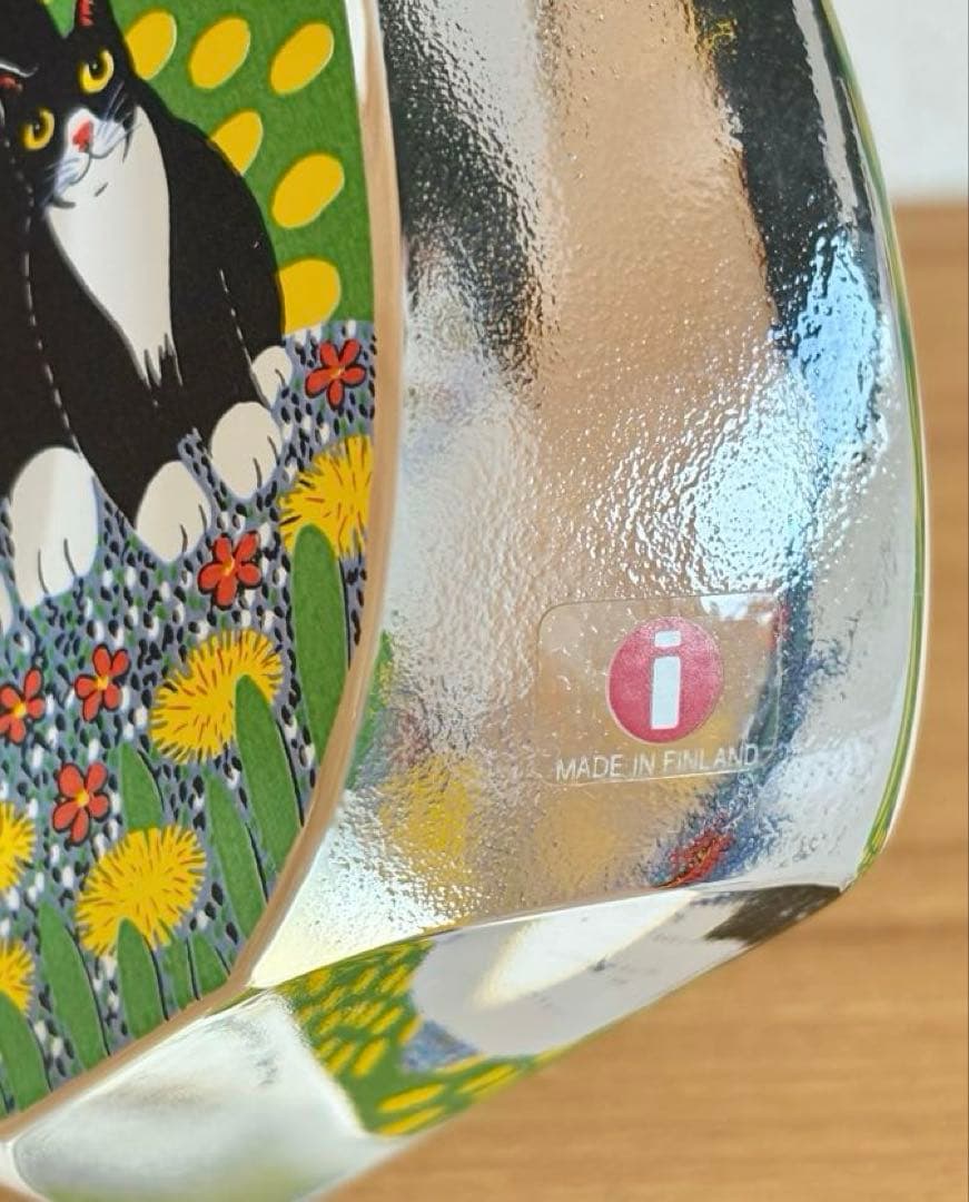  ネコのガラスカード \"Perhepotretti\"