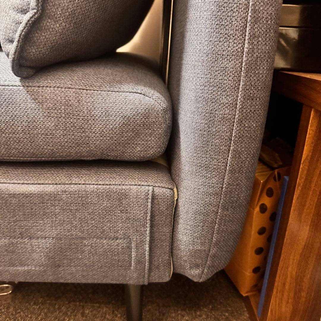 美品】ニトリ ソファー MS01 シェーズ ロング肘なし Nシールド DBL