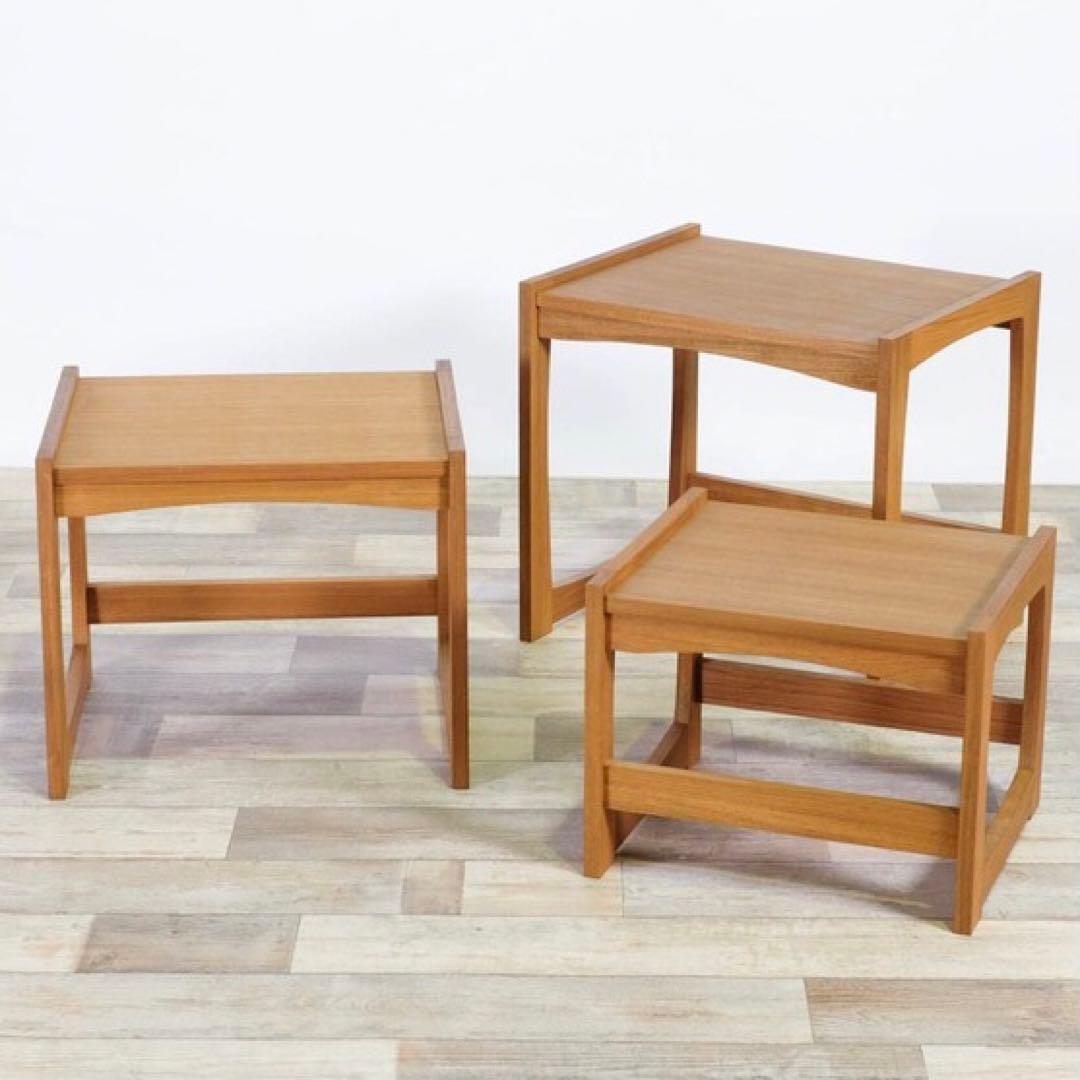 G 新品 北欧 ネストテーブル サイドテーブル ミニテーブル 天然木 収納 机