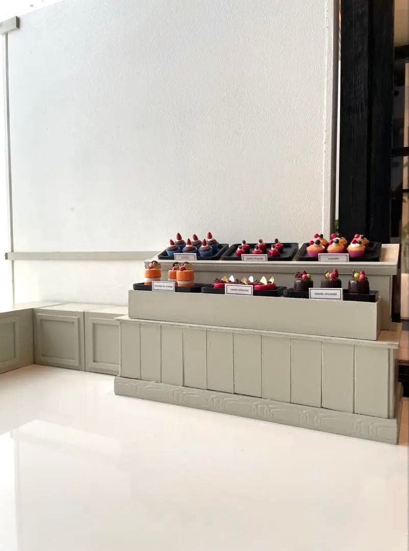 ドールハウス撮影背景ボード プールハウス＆パティオ☆ケーキカフェ