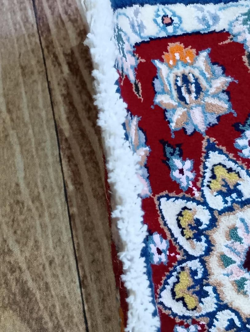 ペルシャ絨毯 ナイン 座布団 手織り イラン 丸(2) - メルカリ