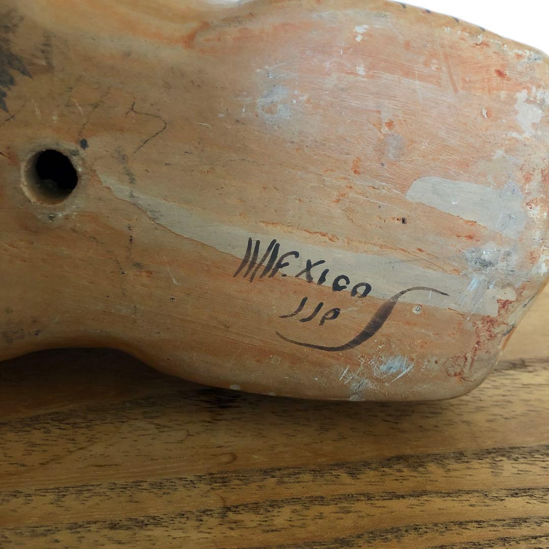 ヴィンテージ　メキシコ　陶器　置物　ライオン