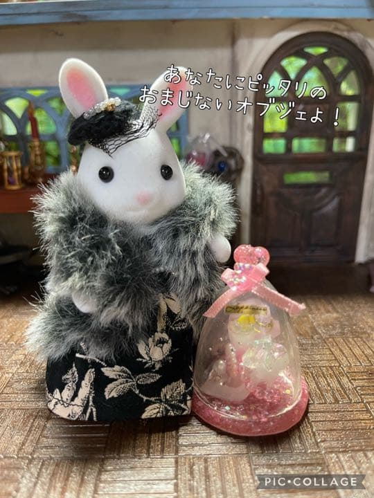 ピンククリスタルミニチュアカクテルオブジェ