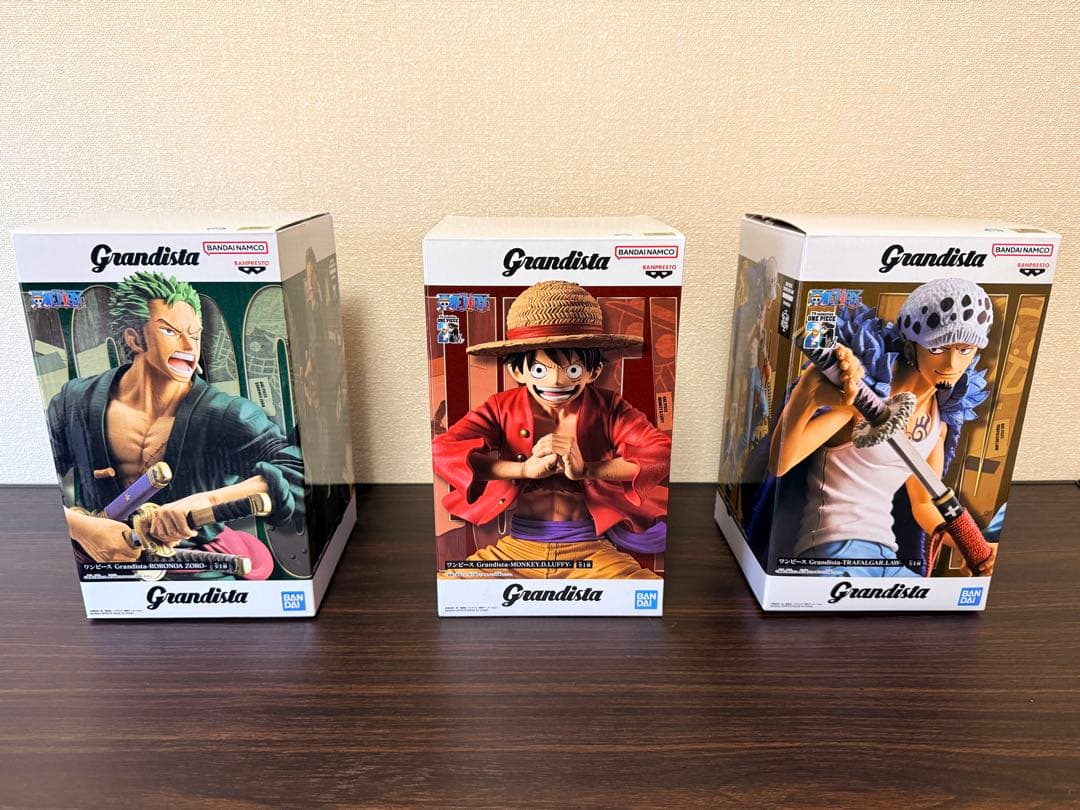 ワンピース フィギュア Grandista ルフィ ゾロ ロー 3体セット 箱有