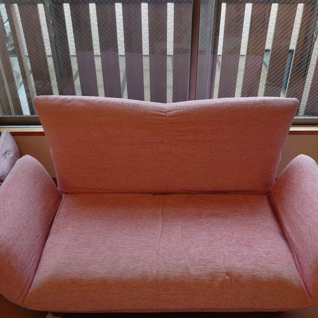 ☆新生活のお供に☆ ソファーベッド クッション付き  2人掛け用