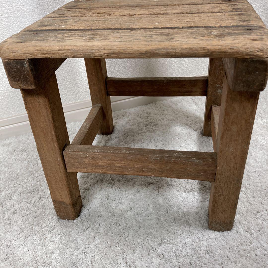 レトロ家具 豆椅子 木製スツール 古道具 古家具 昭和レトロ 飾台