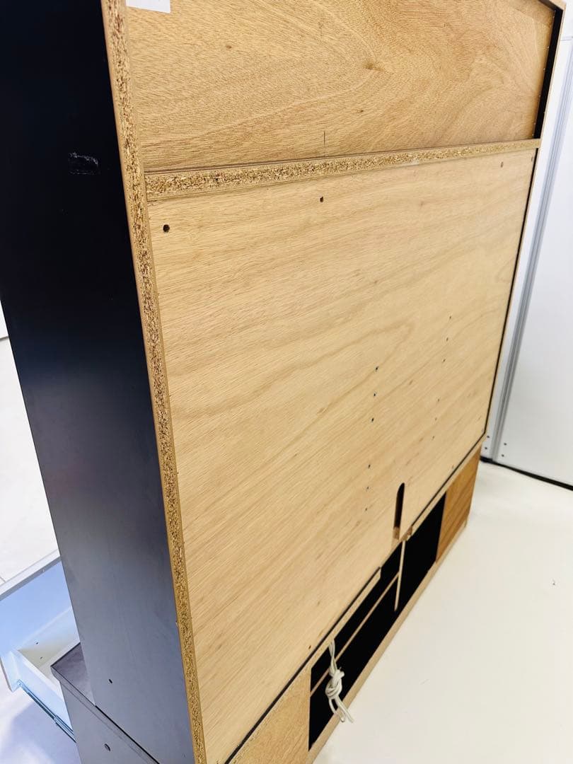 モダンテレビ台 ダークブラウン 引き出し付きテレビ台ハイタイプ