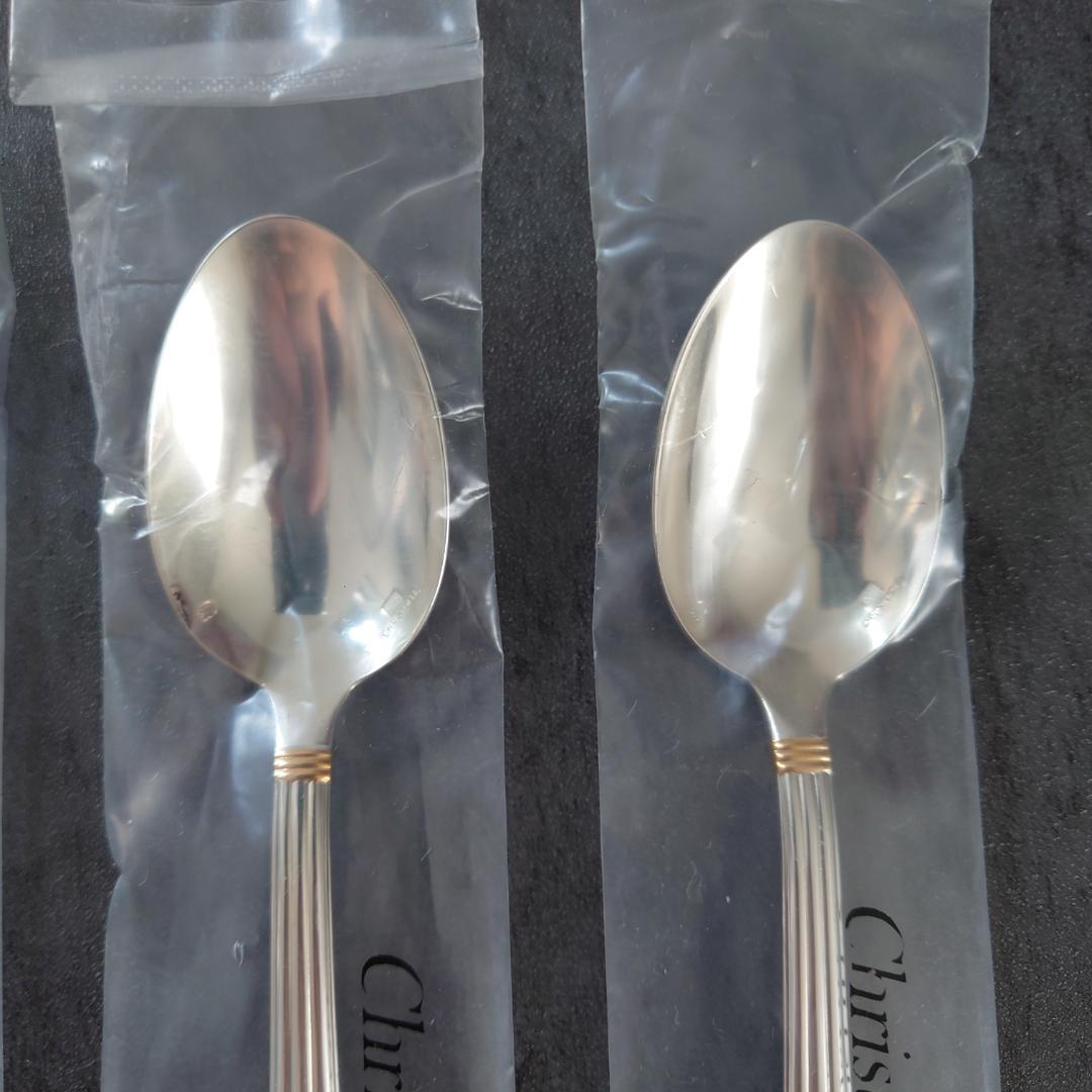 クリストフル アリアゴールドリング ケーキフォークコーヒースプーン 未開封 4点